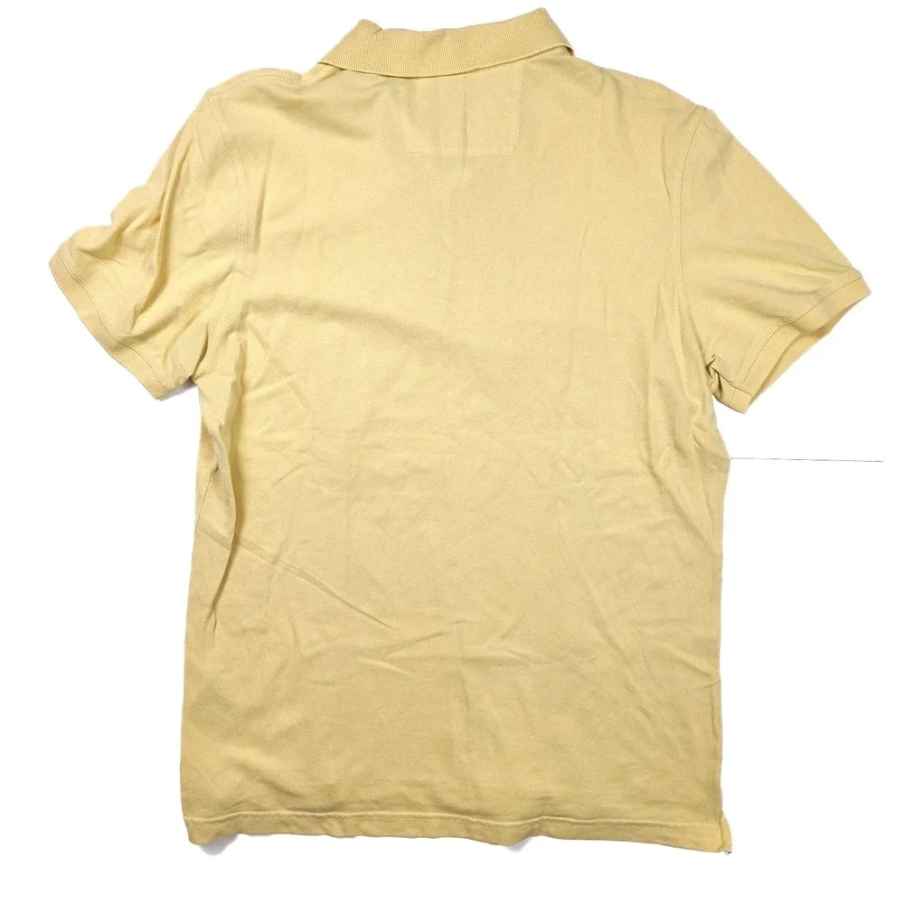 Banana Republic Pastel Yellow 1/4 Button Up Short‎ Sleeve Shirt Men's Size Large